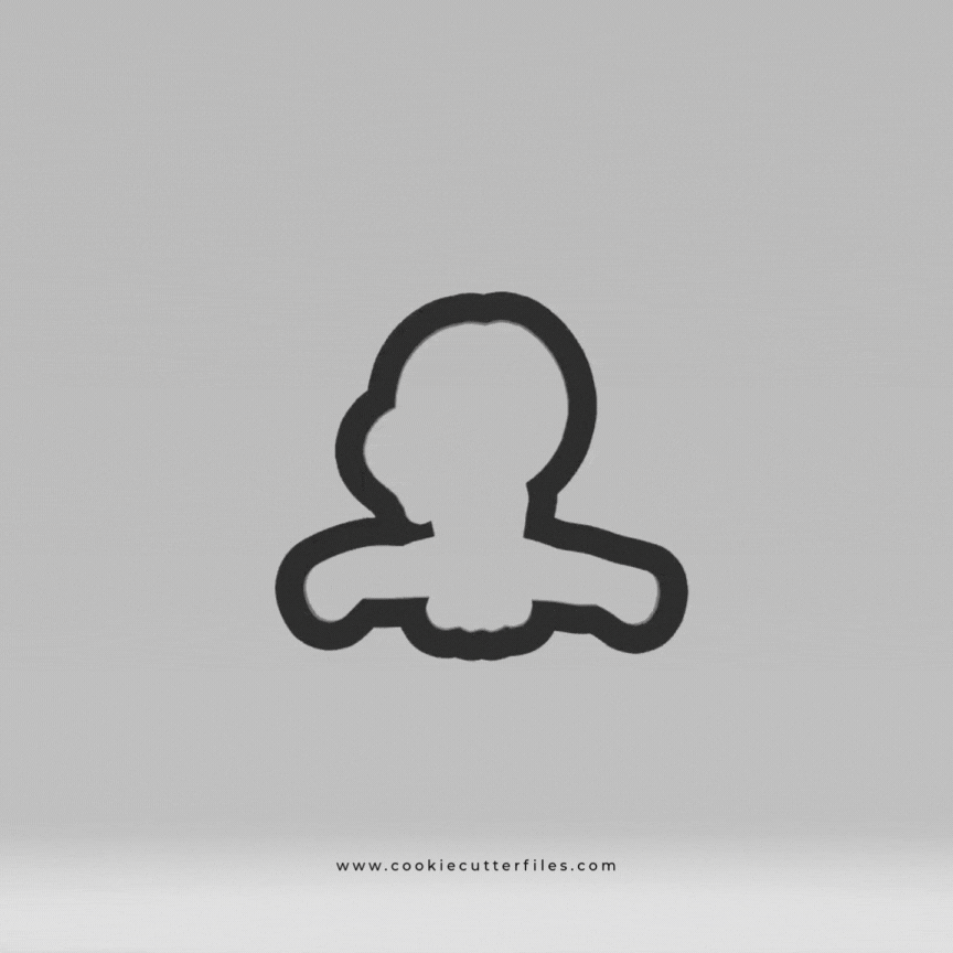 Front Splits Gymnast Girl Cookie Cutter STL Files