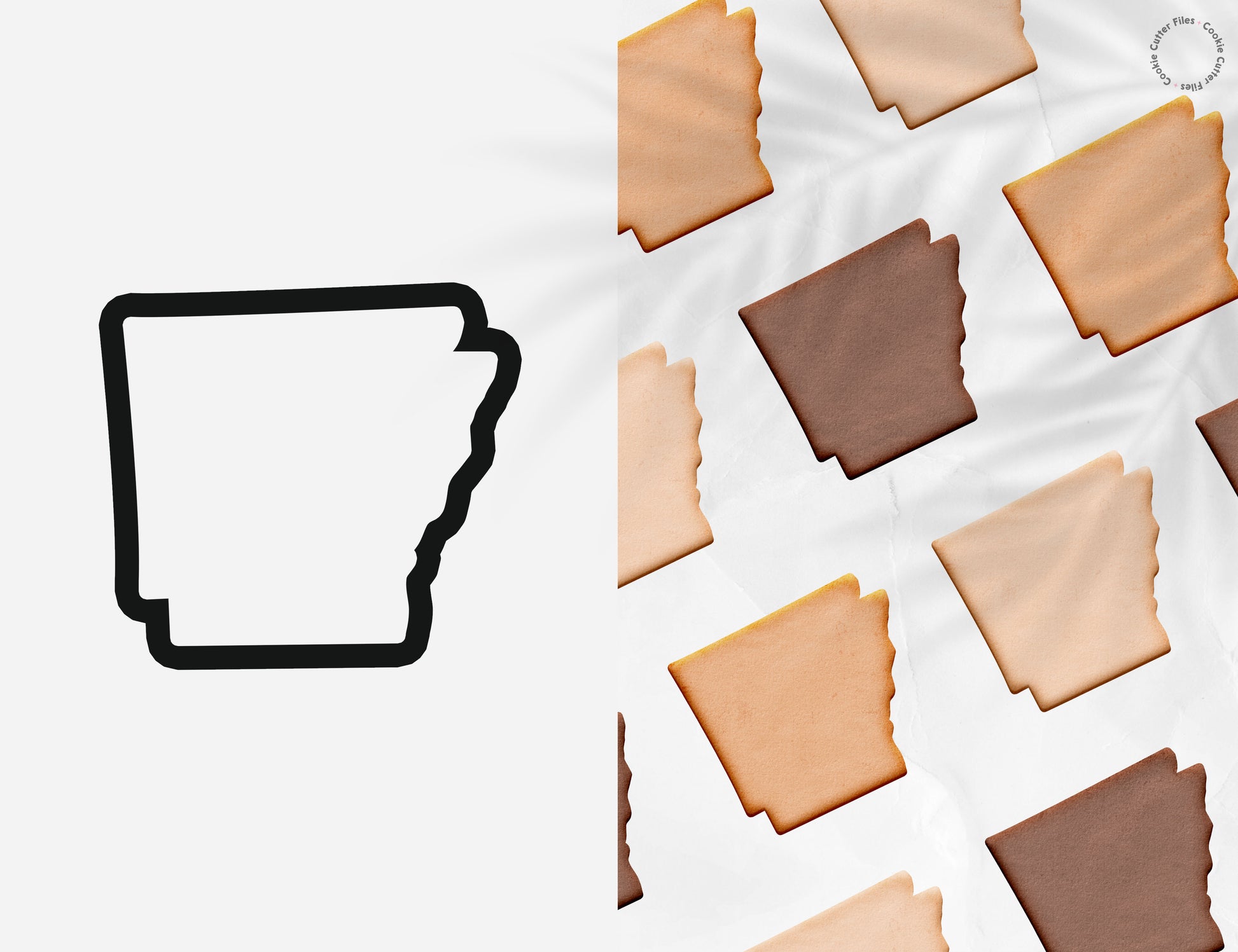 Arkansas State Basic Cookie Cutter STL Files Cookie Cutter Files