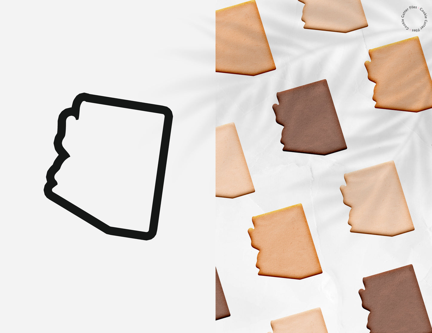 Arizona State Basic Cookie Cutter STL Files Cookie Cutter Files