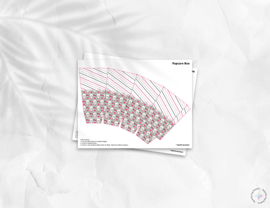 Anti-Valentine's Day VooDoo Popcorn Box Paper Craft Printable Paper Crafts