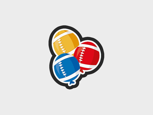 Balloon Footballs Super Bowl Party Cookie Cutter STL Files