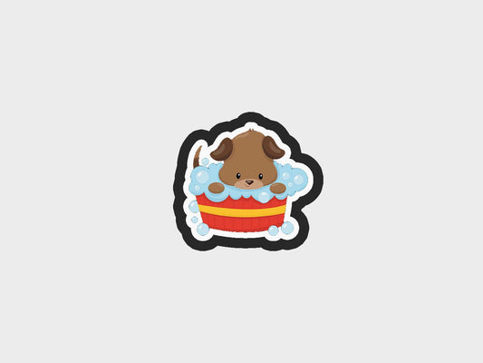 Bath Puppy Dog Cookie Cutter STL Files