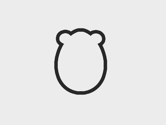 Bear Easter Egg Critters Cookie Cutter STL Files