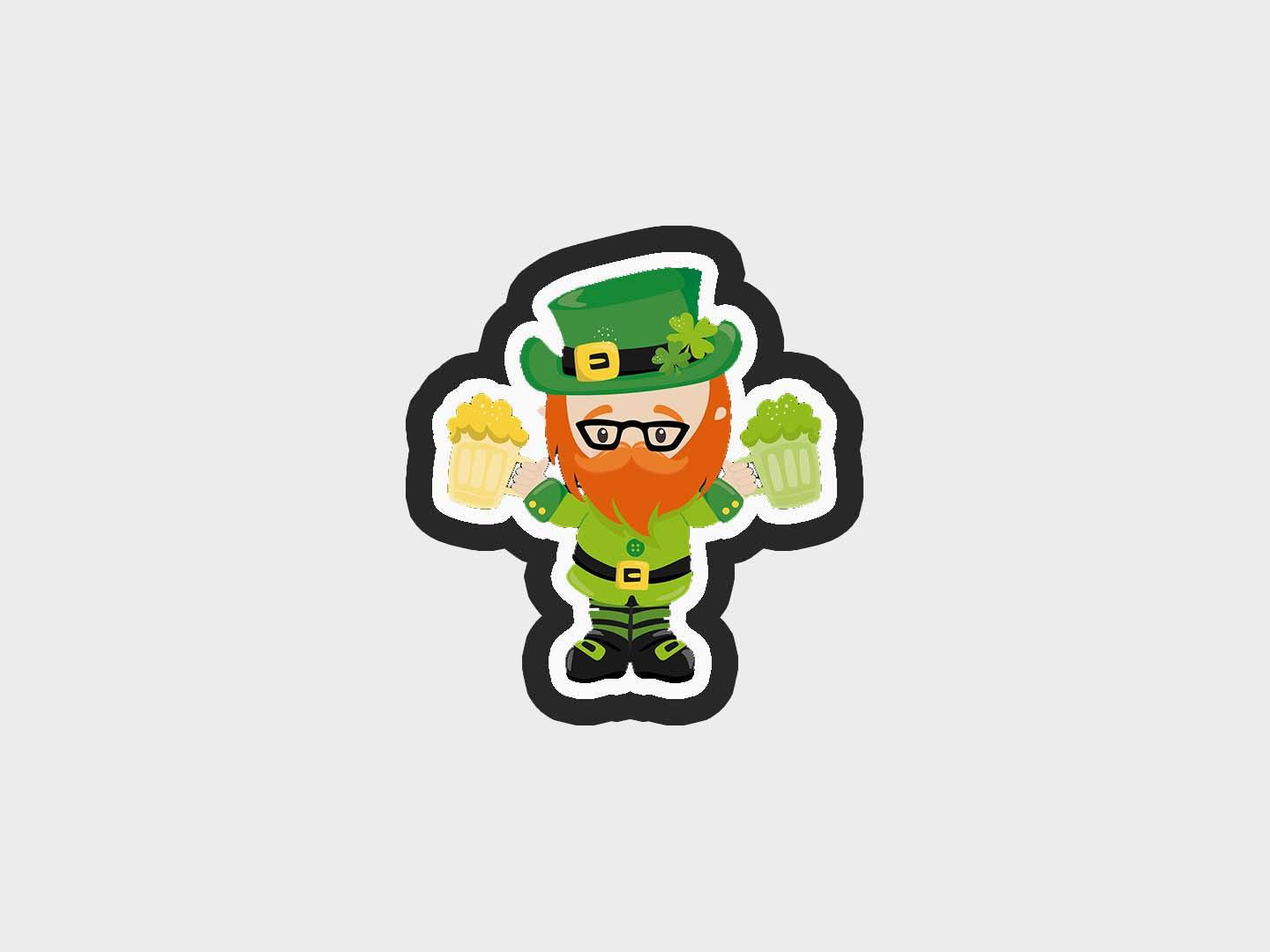 Beer Hip Leprechauns Cookie Cutter STL Files