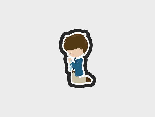 Boy Praying First Communion Cookie Cutter STL Files