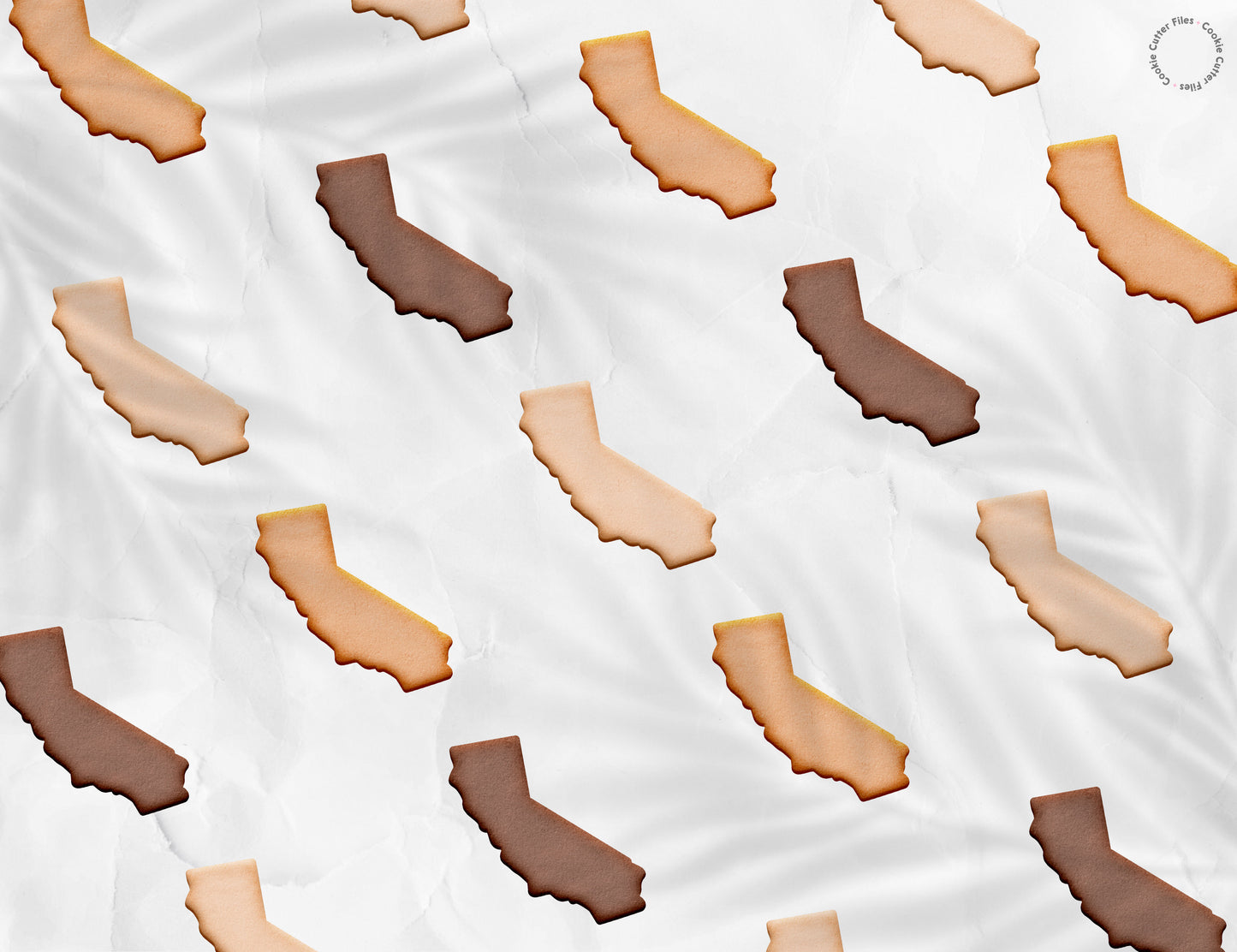 California State Basic Cookie Cutter STL Files Cookie Cutter Files