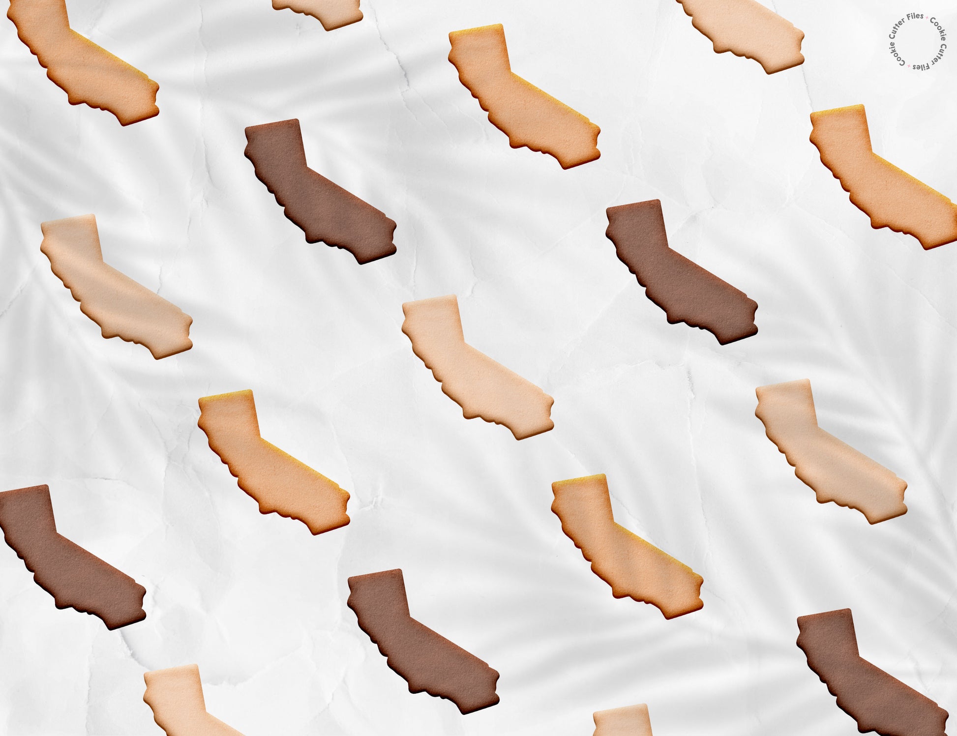 California State Basic Cookie Cutter STL Files Cookie Cutter Files