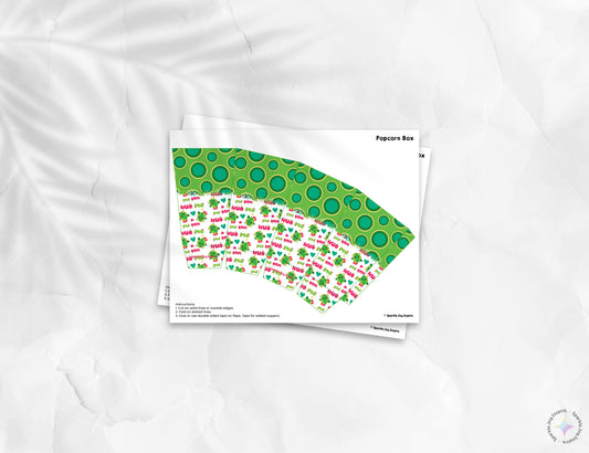 Cactus Love Popcorn Box Paper Craft Printable Paper Crafts