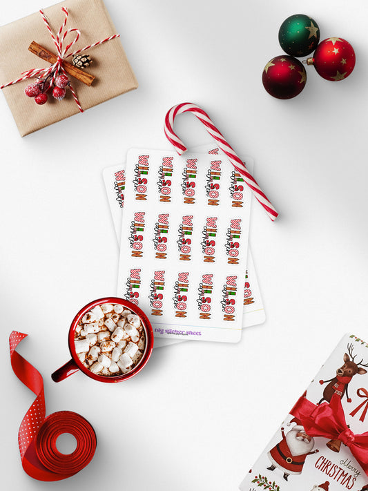 Personalized Name Christmas Original Mix Big Sticker Sheet