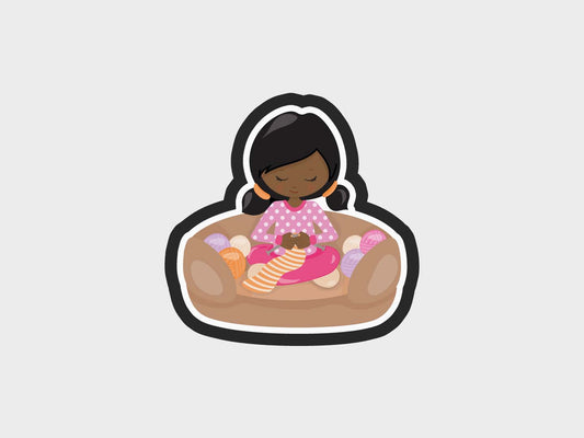 Comfy Knitting Girl Cookie Cutter STL Files