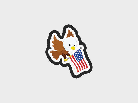Eagle Flag Memorial Day Cookie Cutter STL Files