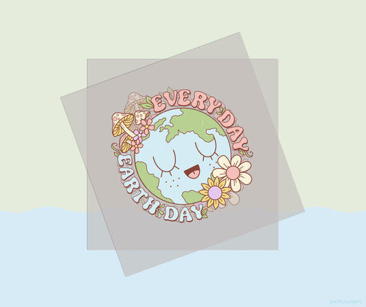 Everyday Earth Day Vibes DTF Transfer Print