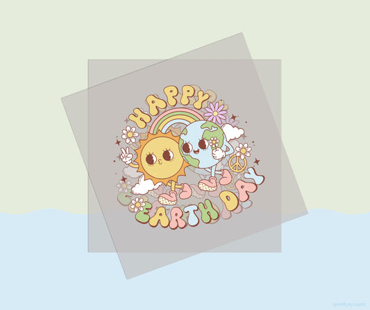 Happy Earth Day Earth Day Vibes DTF Transfer Print