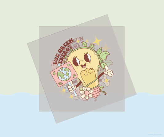 Use Green Energy Earth Day Vibes DTF Transfer Print