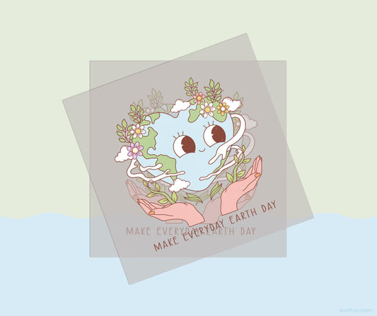 Make Everyday Earth Day Earth Day Vibes DTF Transfer Print