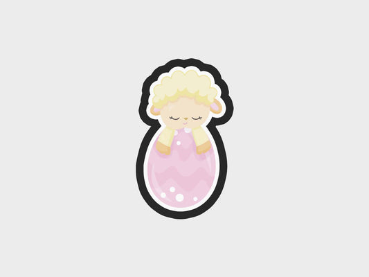 Egg Top Sheep Happy Easter Sheep Cookie Cutter STL Files