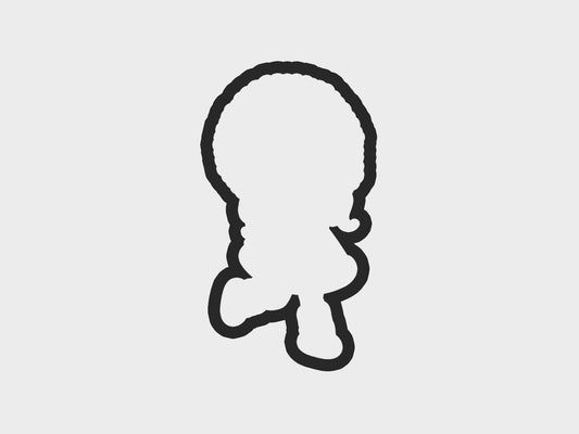 Girl Standing Foot Up Eskimo Kids Cookie Cutter STL Files