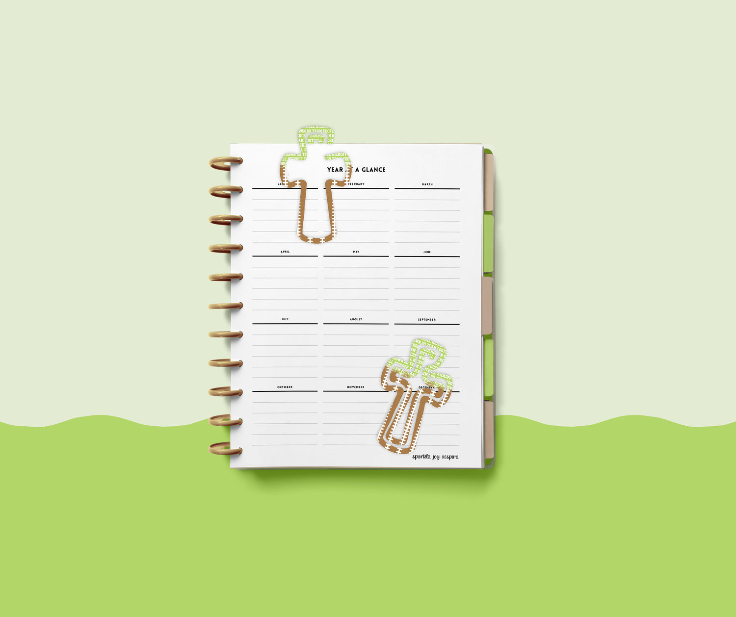 Football Fun 0701 Acrylic Cross Bookmark Digital Design