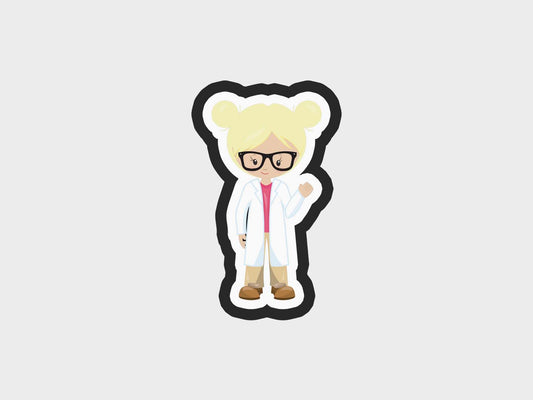 Girl Two Scientist Kids Cookie Cutter STL Files