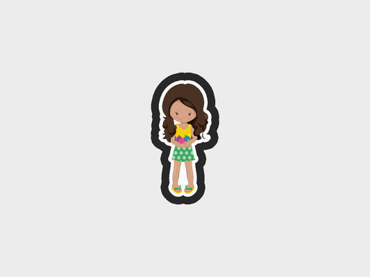 Girl Water Balloon Water Play Fun Cookie Cutter STL Files
