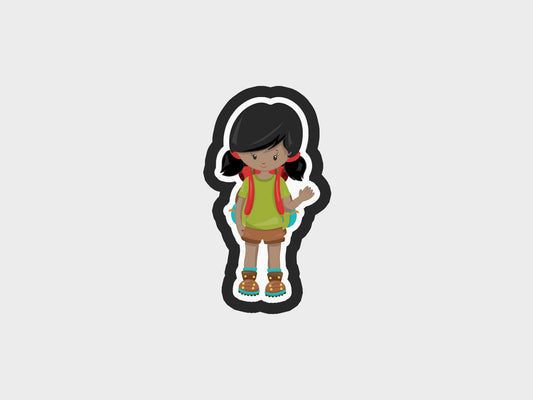 Girl Camping Kids Cookie Cutter STL Files