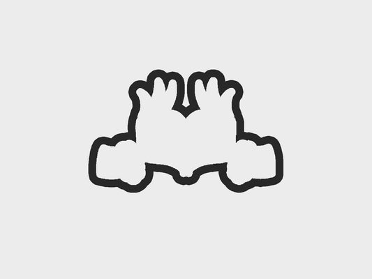 Heart Hands Inspired Grinchymas Cookie Cutter STL Files