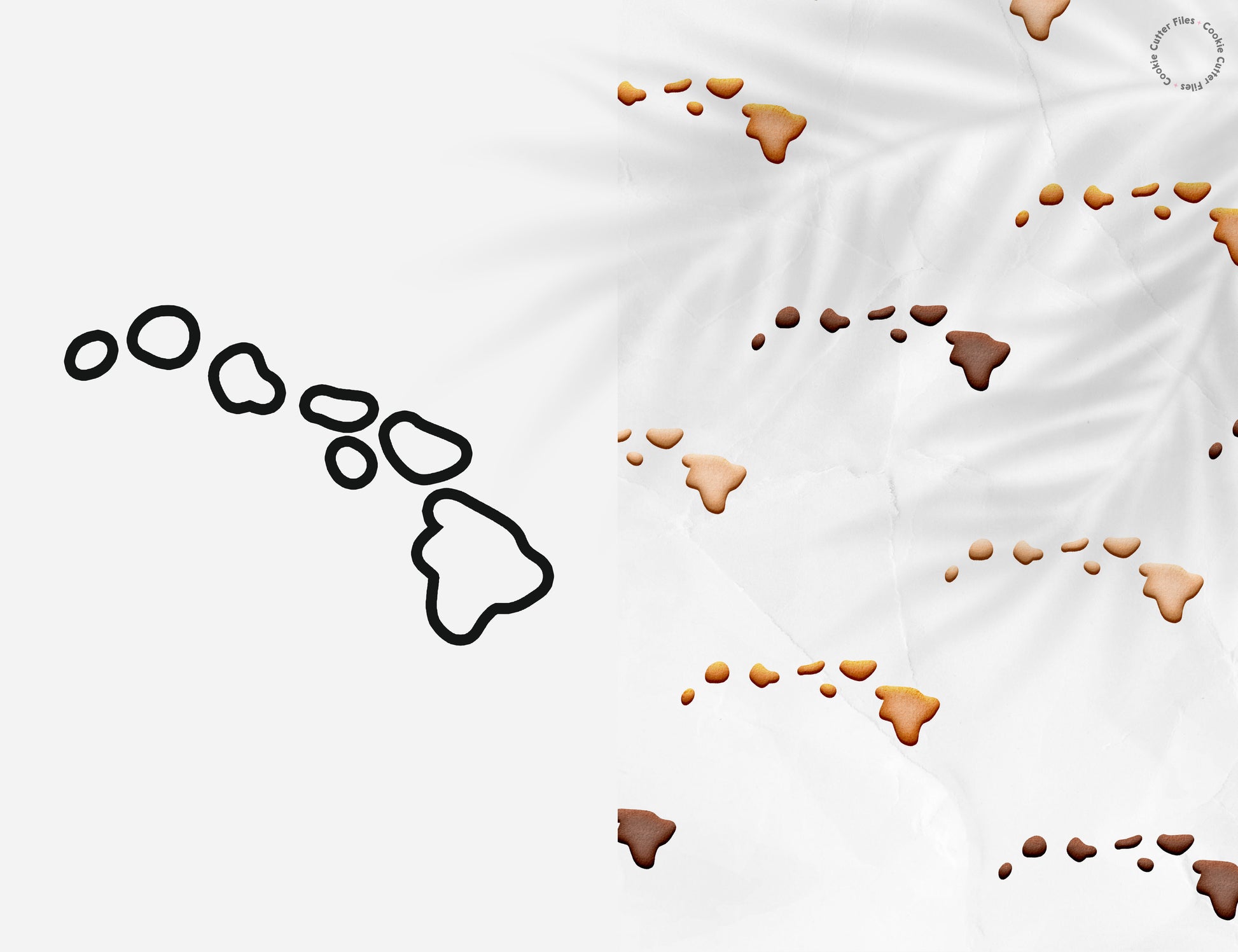 Hawaii State Set Basic Cookie Cutter STL Files Cookie Cutter Files