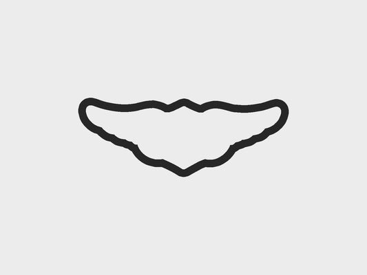 Wings Inspired Orange + Black Motorcycle Cookie Cutter STL Files
