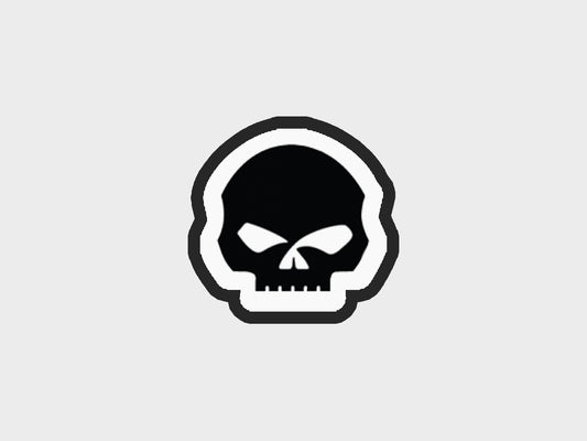 Skull Inspired Orange + Black Motorcycle Cookie Cutter STL Files