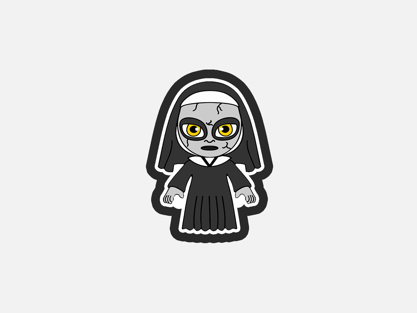 Nun Horror Chibi Inspired Cookie Cutter STL Files