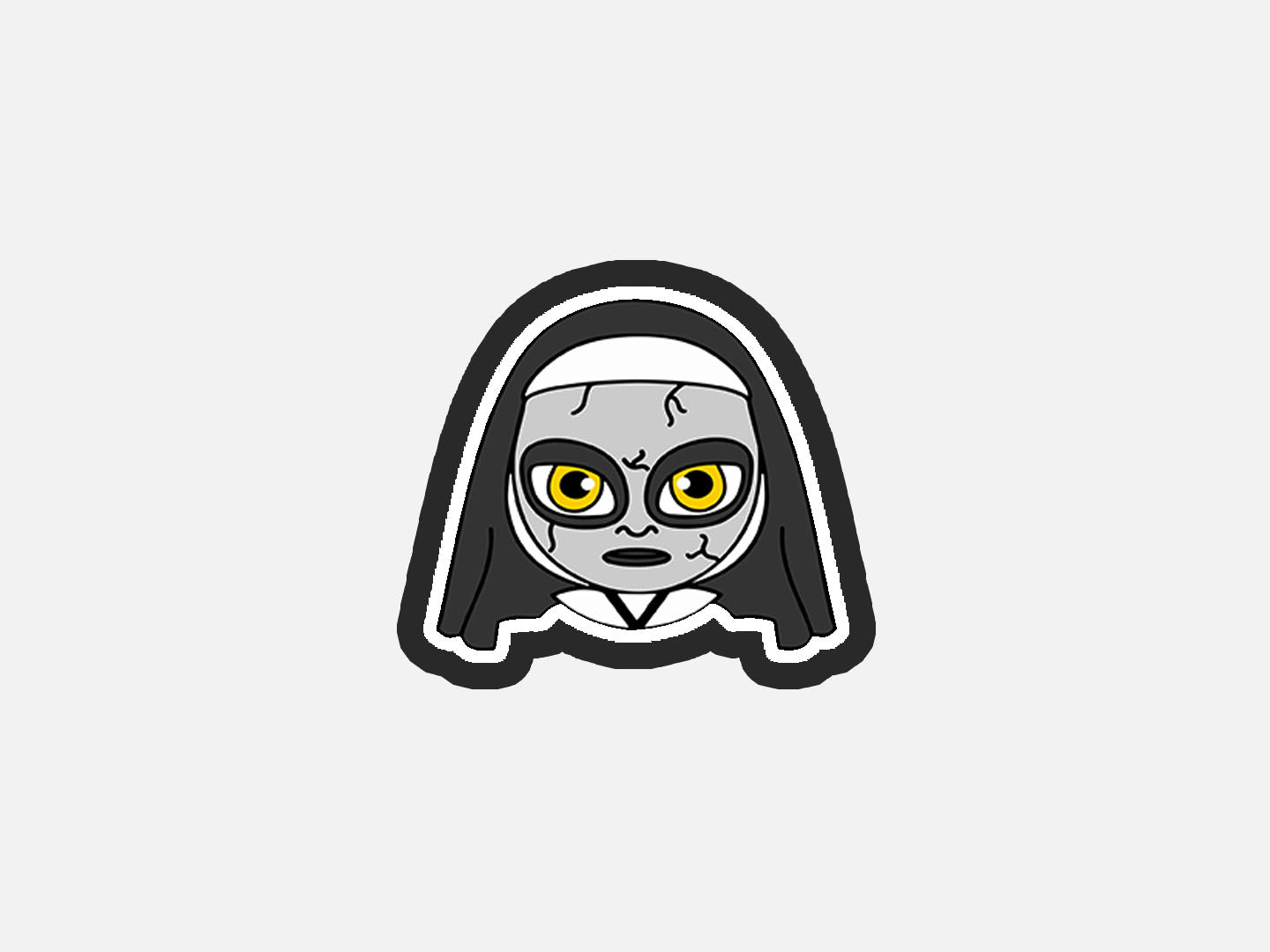 Nun Horror Chibi Faces Inspired Cookie Cutter STL Files