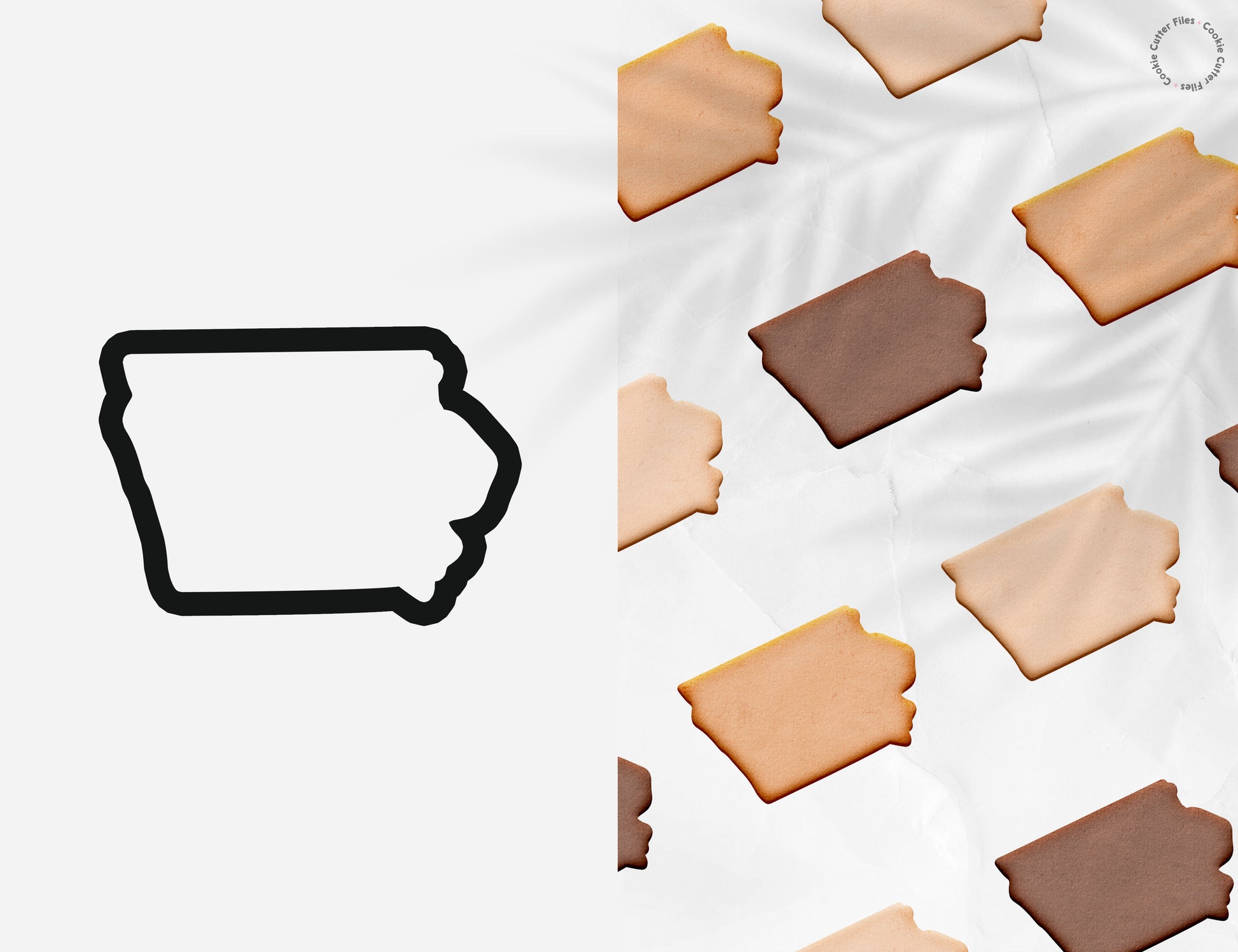 Iowa State Basic Cookie Cutter STL Files Cookie Cutter Files