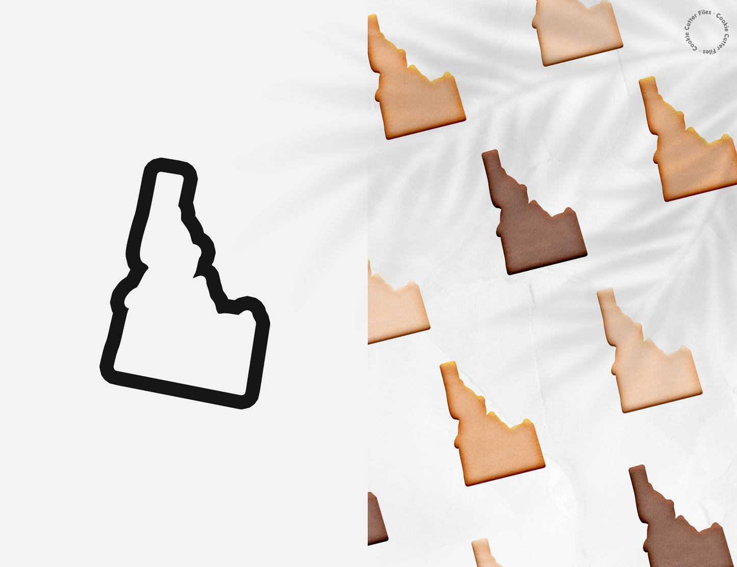 Idaho State Basic Cookie Cutter STL Files Cookie Cutter Files