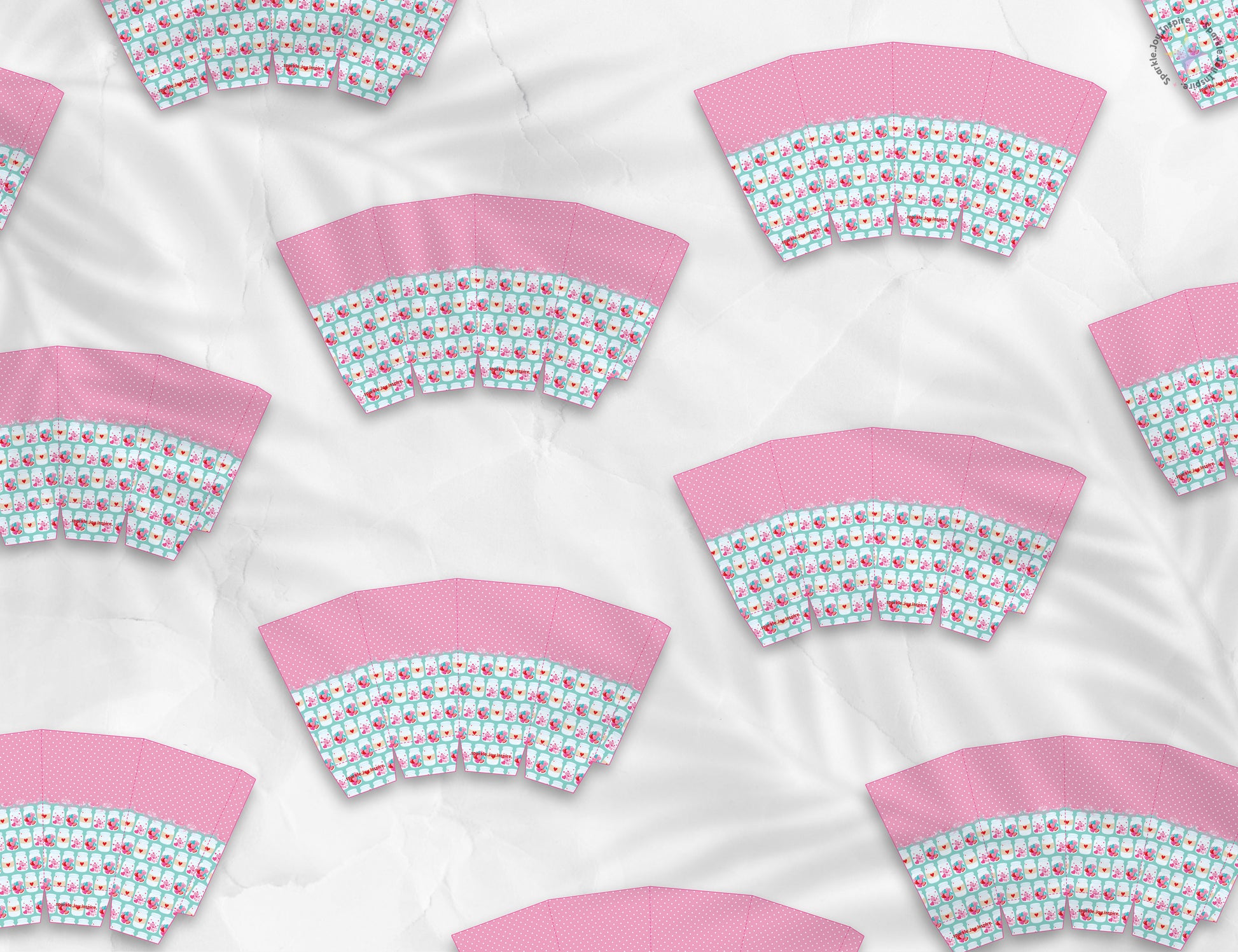 Jar of Hearts Popcorn Box Paper Craft Printable Paper Crafts