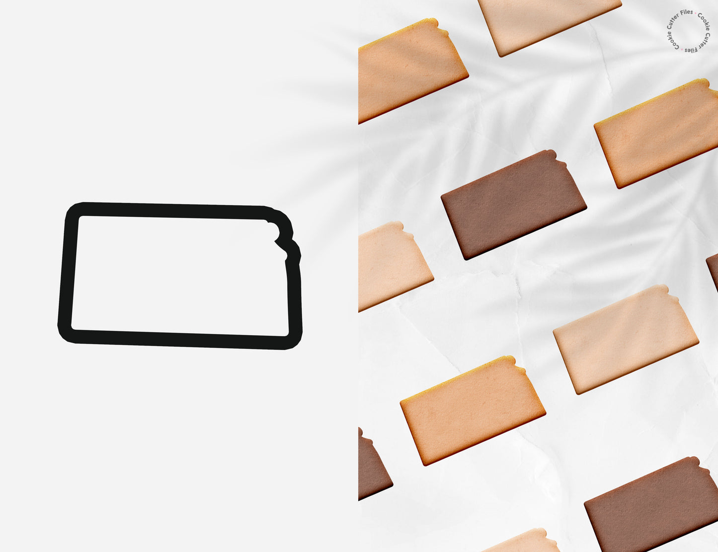 Kansas State Basic Cookie Cutter STL Files Cookie Cutter Files