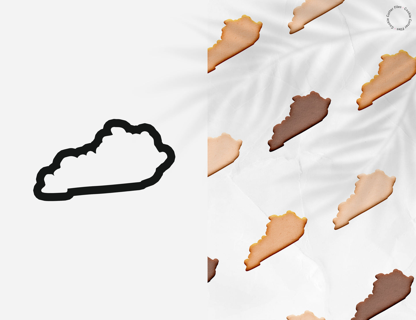 Kentucky State Basic Cookie Cutter STL Files Cookie Cutter Files