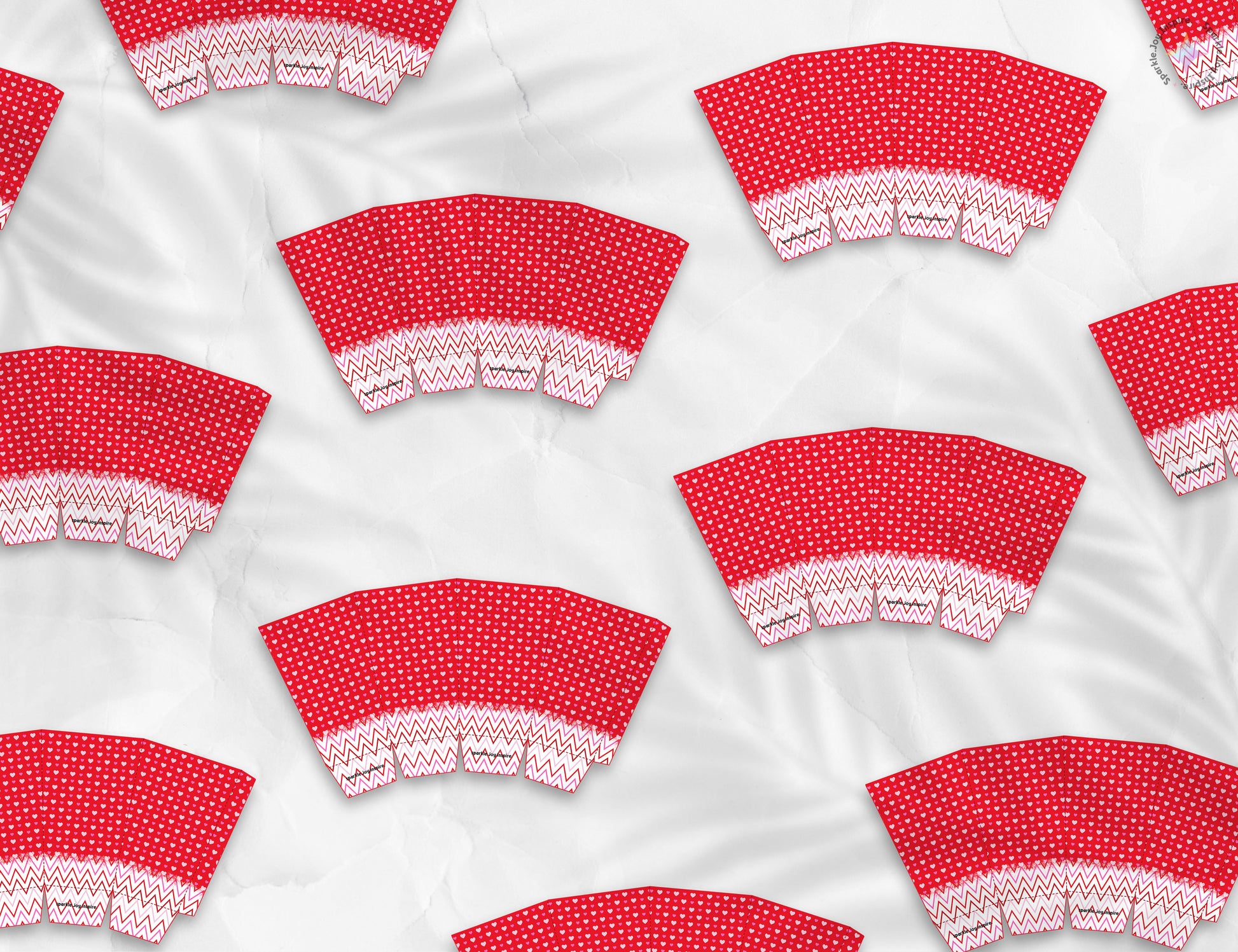 Kawaii Hearts Valentine Popcorn Box Paper Craft Printable Paper Crafts