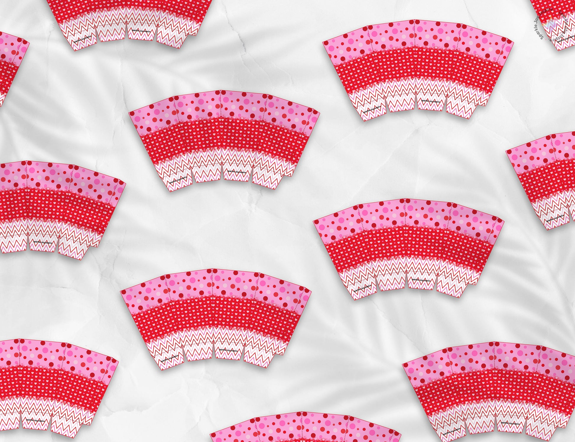 Kawaii Hearts Valentine Popcorn Box Paper Craft Printable Paper Crafts