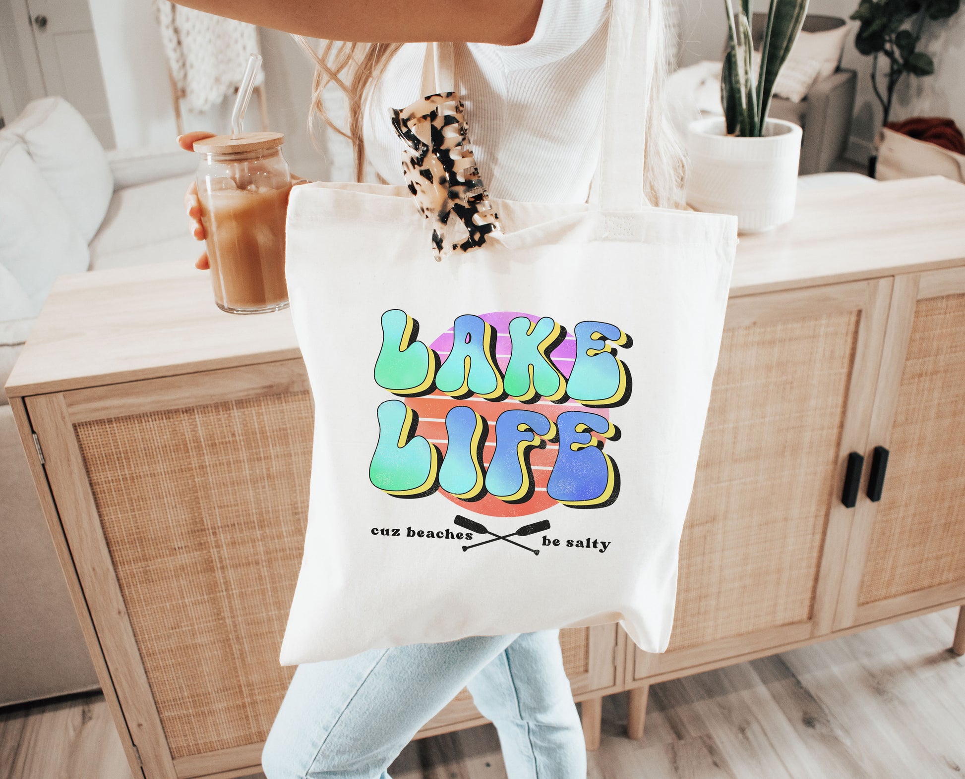 Lake Life Cuz Beaches Be Salty DTF Transfer Print