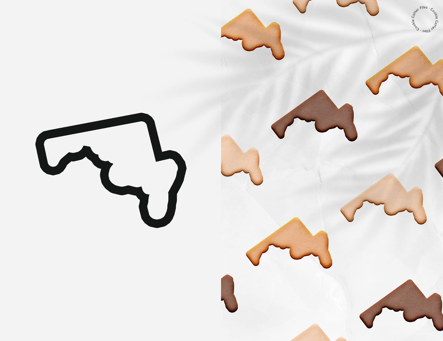 Maryland State Basic Cookie Cutter STL Files Cookie Cutter Files