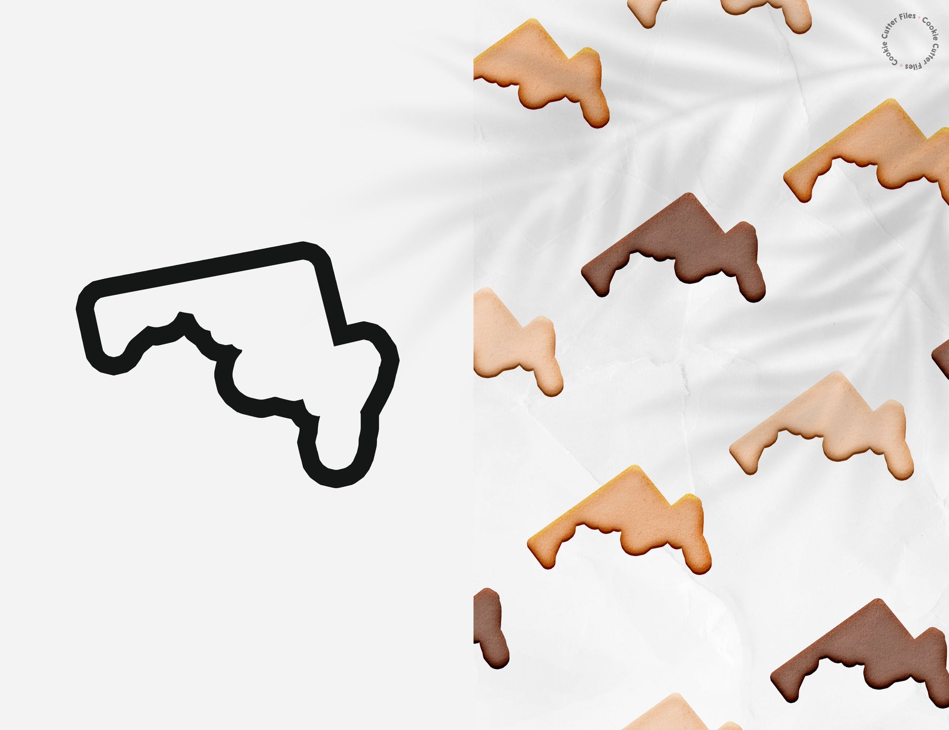 Maryland State Basic Cookie Cutter STL Files Cookie Cutter Files