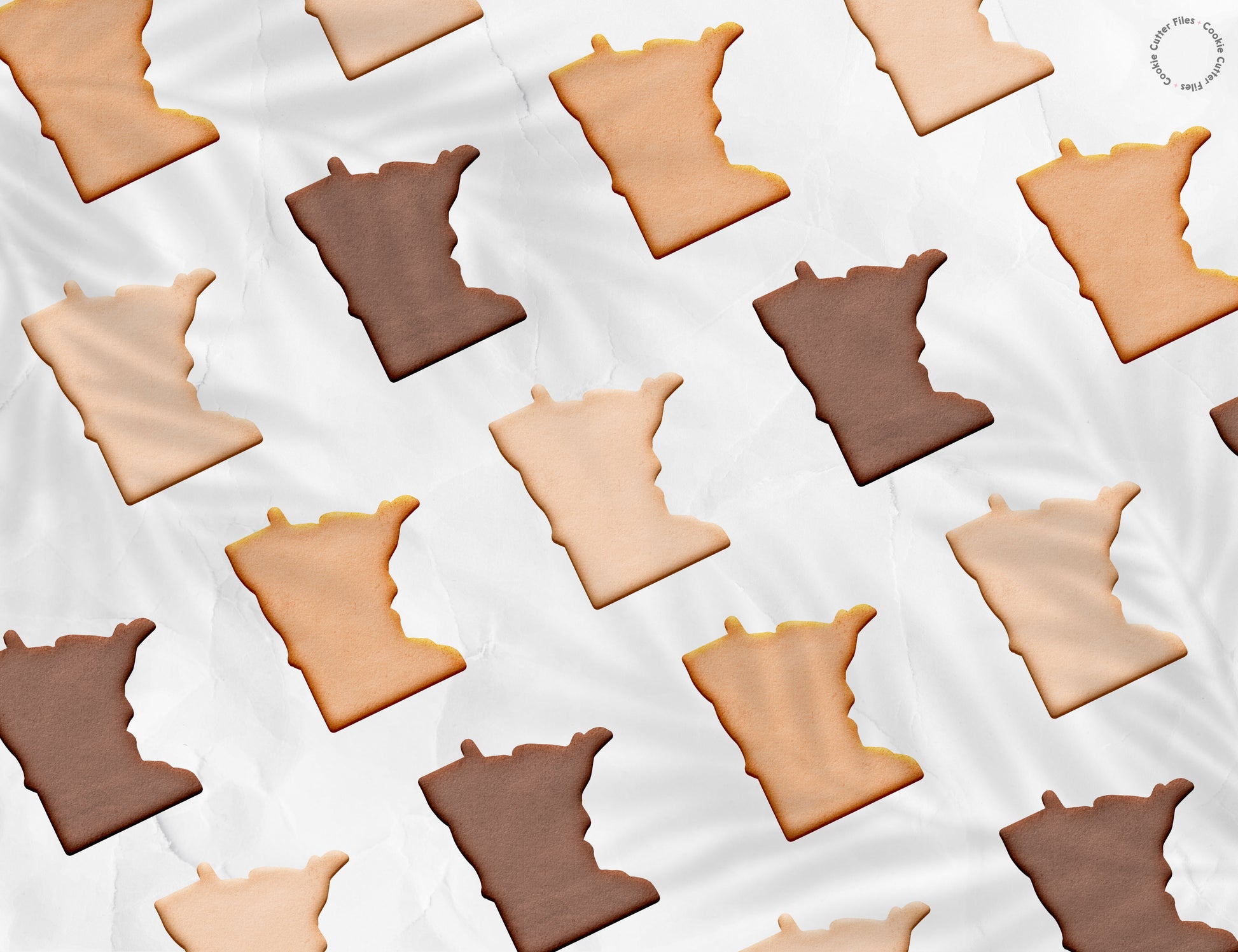 Minnesota State Set Basic Cookie Cutter STL Files Cookie Cutter Files