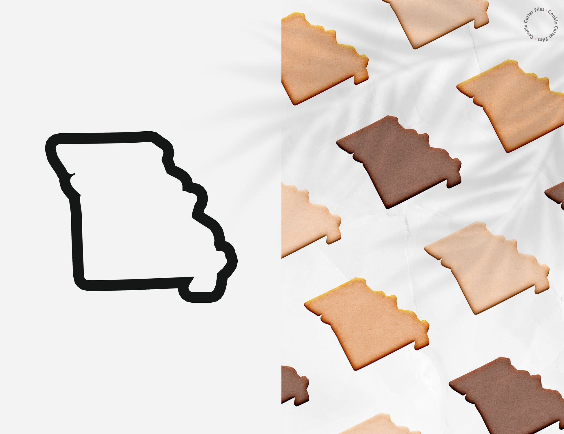 Missouri State Basic Cookie Cutter STL Files Cookie Cutter Files