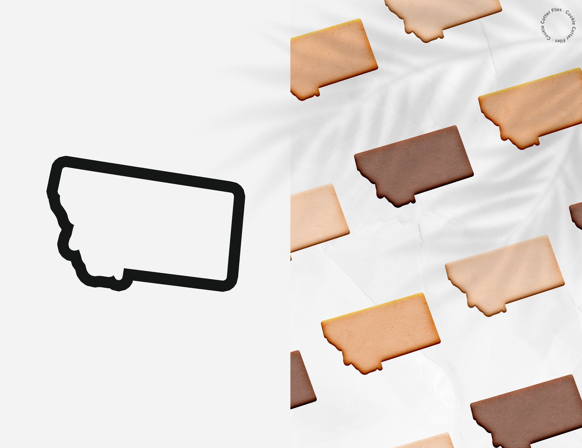 Montana State Basic Cookie Cutter STL Files Cookie Cutter Files