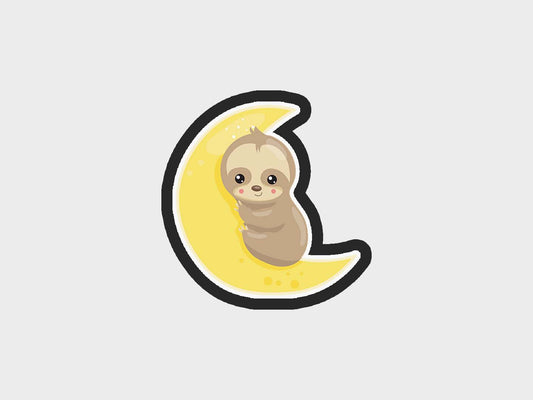 Moon Snuggles Sweet Dreams Baby Sloth Cookie Cutter STL Files
