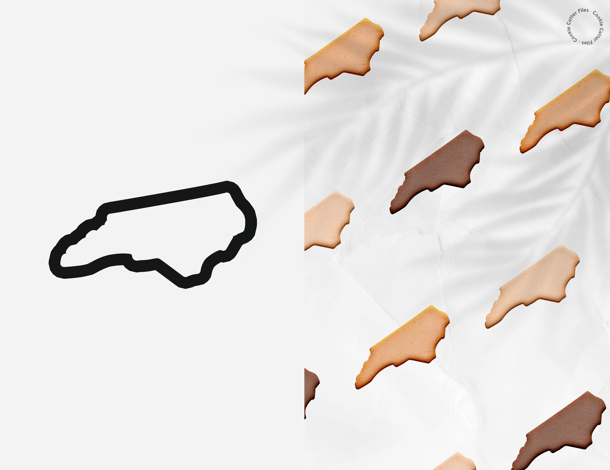 North Carolina State Basic Cookie Cutter STL Files Cookie Cutter Files