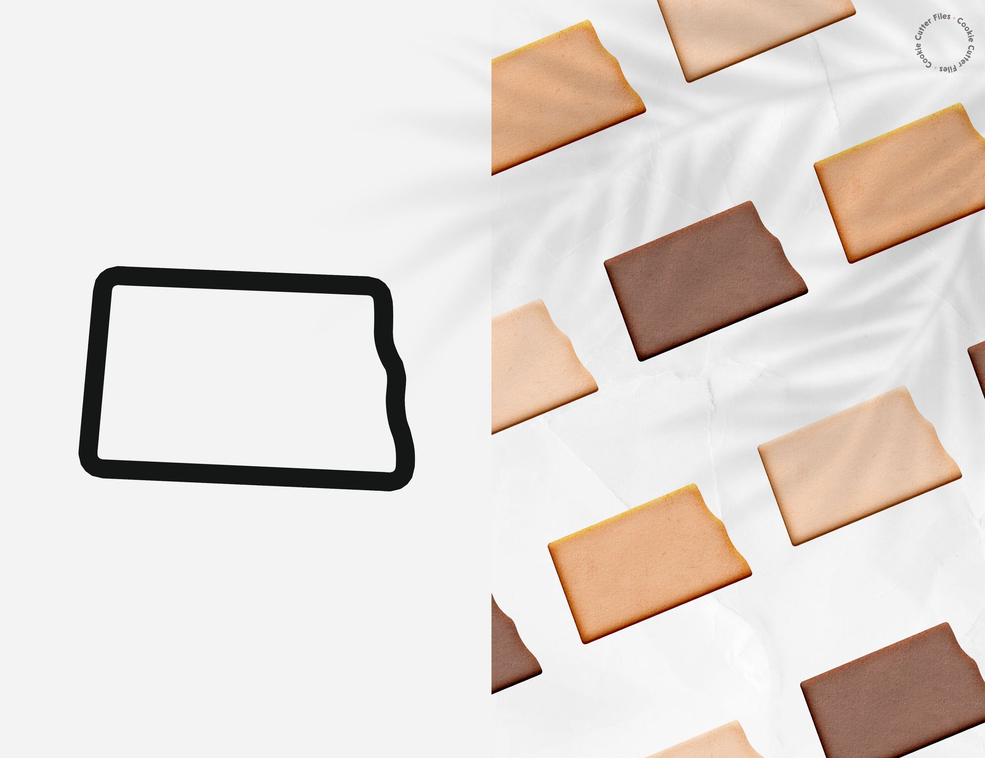 North Dakota State Basic Cookie Cutter STL Files Cookie Cutter Files