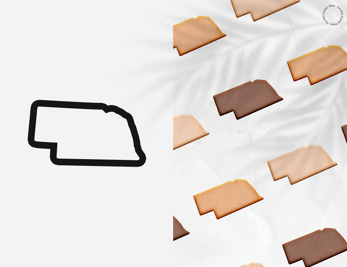 Nebraska State Basic Cookie Cutter STL Files Cookie Cutter Files