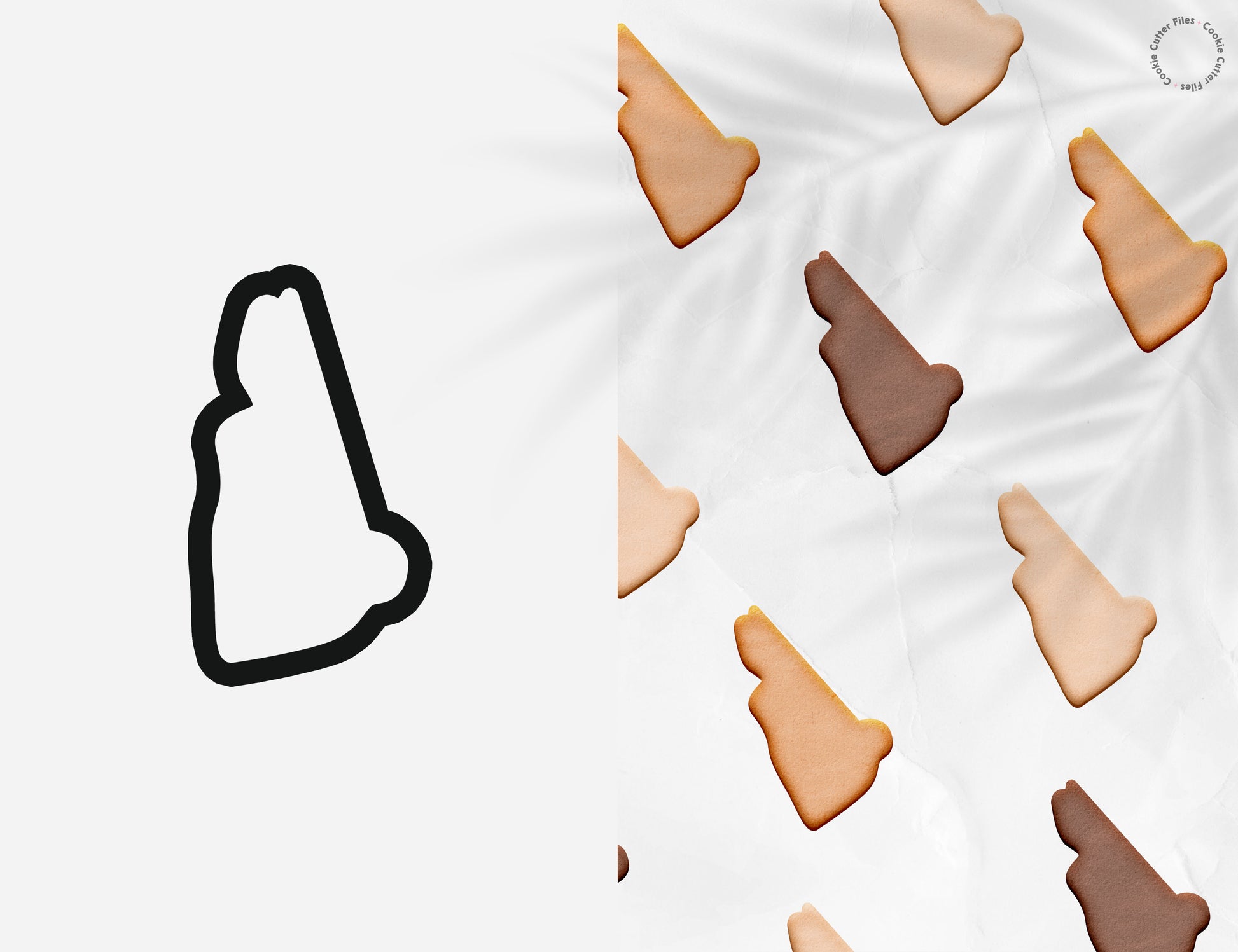 New Hampshire State Basic Cookie Cutter STL Files Cookie Cutter Files