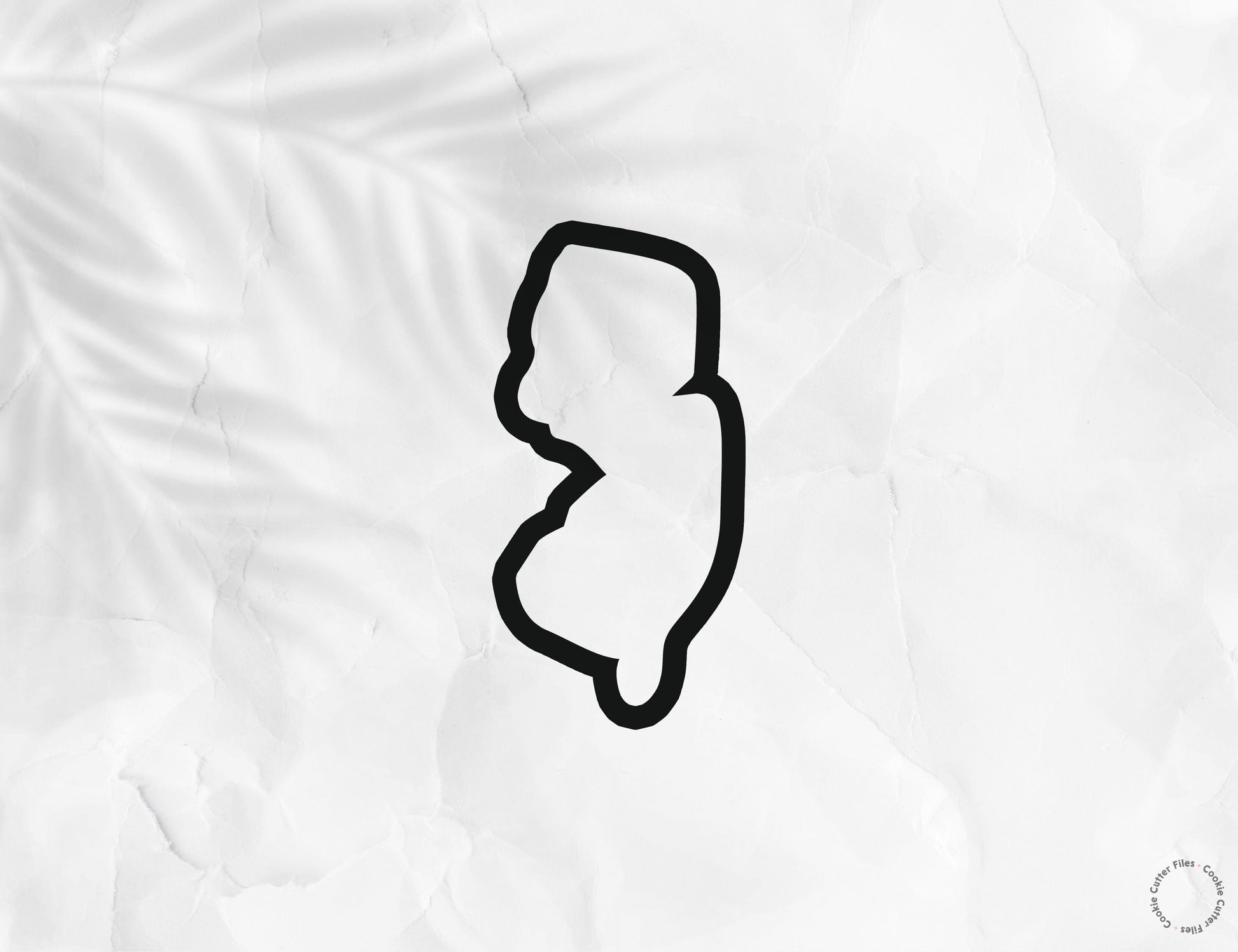 New Jersey State Basic Cookie Cutter STL Files Cookie Cutter Files